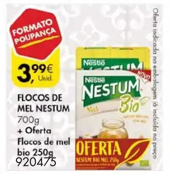 Pingo Doce FLocos de Mel Nestum 700g + Oferta Flocos de Mel bio 250g promoção