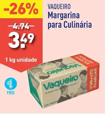 ALDI VAQUEIRO Margarina para Culinária 1 kg unidade promoção
