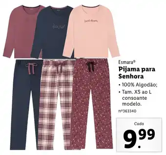 Lidl Esmara Pijama para Senhora promoção