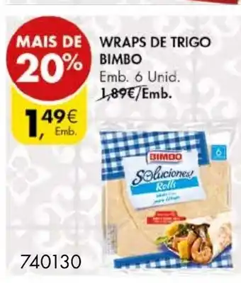 Pingo Doce Wraps de Trigo Bimbo promoção