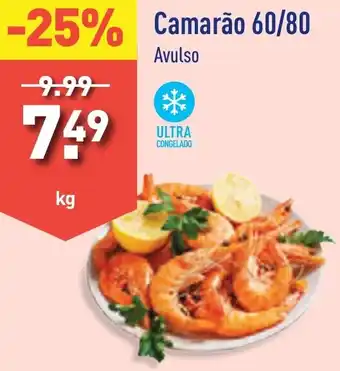 ALDI Camarão 60/80 promoção