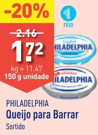 ALDI PHILADELPHIA Queijo para Barrar Sortido 150g unidade promoção