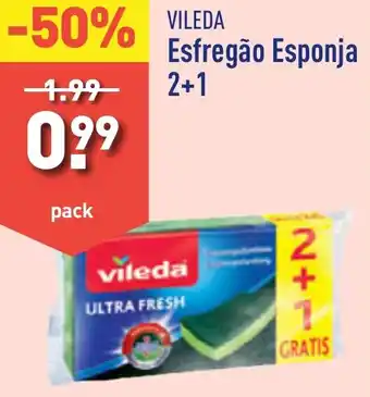 ALDI Vileda Esfregão Esponja 2+1 promoção
