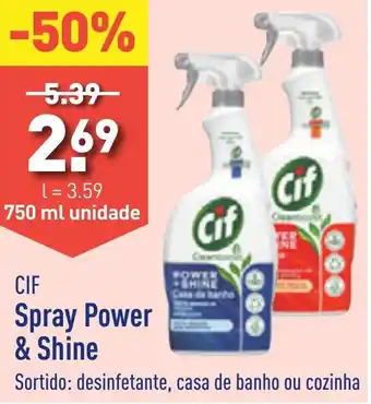 ALDI CIF Spray Power & Shine 750 ml unidade promoção