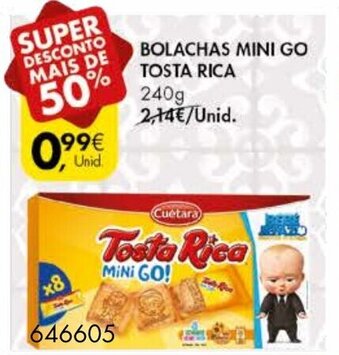 Pingo Doce Bolachas Mini Go Tosta Rica 240g promoção