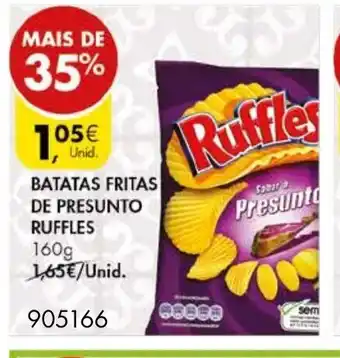 Pingo Doce Batatas Fritas de Presunto Ruffles 160g promoção