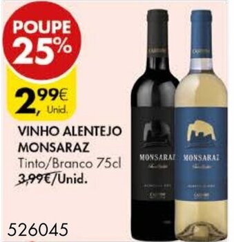 Pingo Doce Vinho Alentejo Monsaraz 75cl promoção