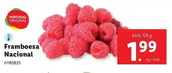 Lidl Framboesa Nacional promoção