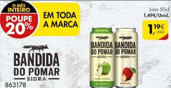 Pingo Doce Bandida do Pomar Sidra Lata 50cl promoção