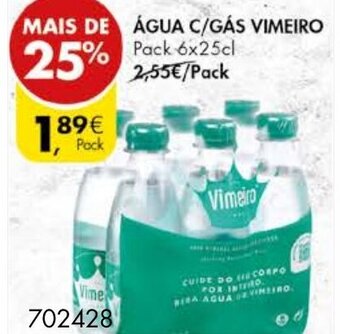 Pingo Doce Água C/Gás Vimeiro Pack 6x25cl promoção
