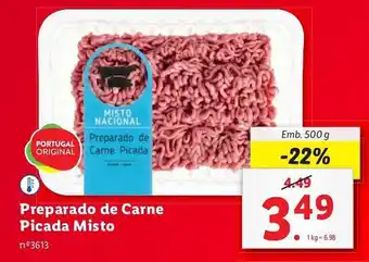 Lidl Preparado de Carne Picada Misto Emb. 500 g promoção