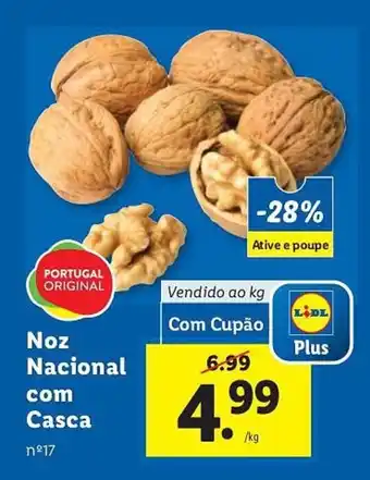 Lidl Noz Nacional com Casca Vendido ao kg promoção