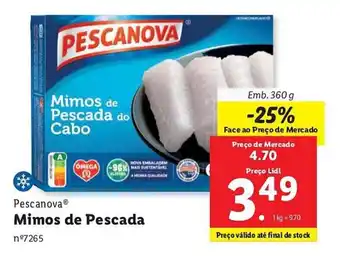 Lidl Pescanova Mimos de Pescada Emb. 360 g promoção