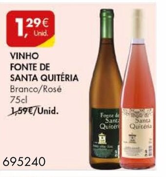 Pingo Doce Vinho Fonte de Santa Quitéria 75cl promoção