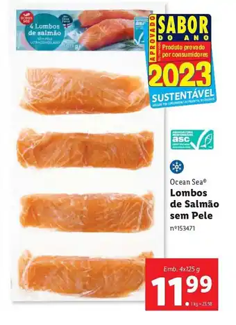Lidl Ocean Sea Lombos de Salmão sem Pele promoção