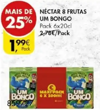 Pingo Doce Néctar 8 Frutas UM Bongo Pack 6x20cl promoção