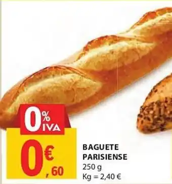 E.Leclerc BAGUETE PARISIENSE 250 g promoção
