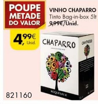 Pingo Doce VInho Chaparro 5lt promoção