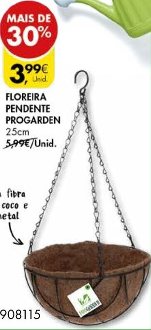 Pingo Doce Floreira Pendente Progarden 25cm promoção