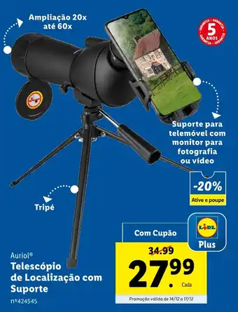 Lidl Auriol Telescópio de Localização com Suporte promoção