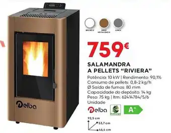 Bricomarché SALAMANDRA A PELLETS "RIVIERA" promoção