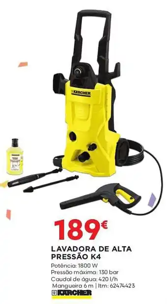 Bricomarché LAVADORA DE ALTA PRESSÃO K4 promoção
