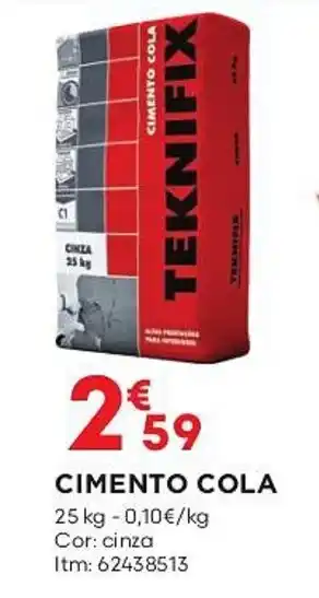 Bricomarché CIMENTO COLA 25kg promoção