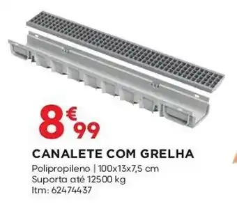 Bricomarché CANALETE COM GRELHA Polipropileno | 100x13x7,5 cm promoção