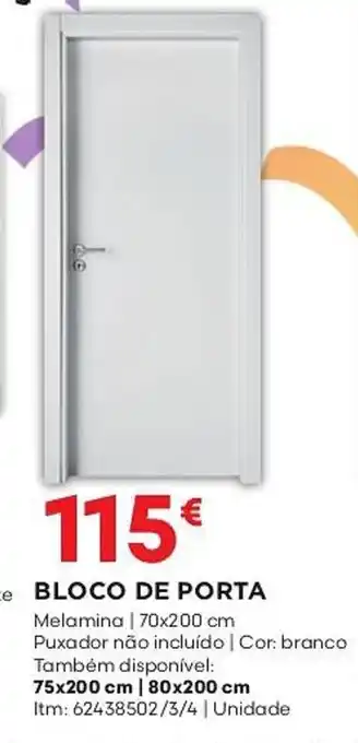 Bricomarché BLOCO DE PORTA Melamina | 70x200 cm promoção