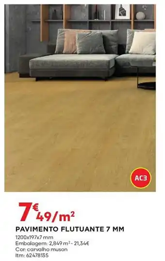 Bricomarché PAVIMENTO FLUTUANTE 7 MM promoção