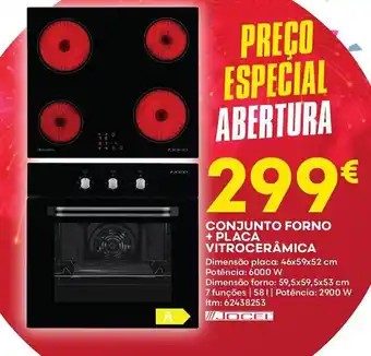 Bricomarché CONJUNTO FORNO + PLACA VITROCERÂMICA promoção