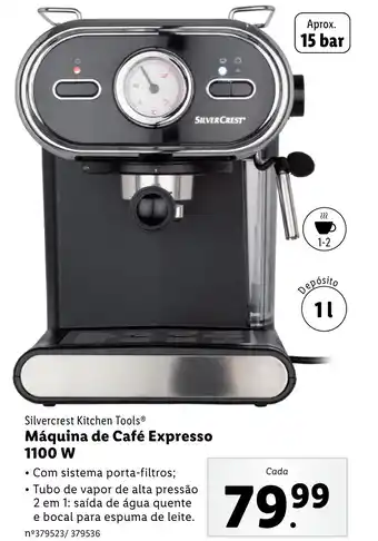 Lidl Silvercrest Kitchen Tools Máquina de Café Expresso 1100 W promoção