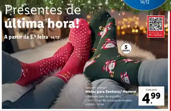 Lidl Esmara/ Livergy Meias para Senhora/ Homem promoção