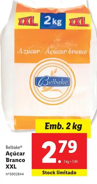 Lidl Belbake Açúcar Branco XXL Emb. 2 kg promoção