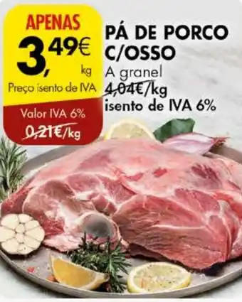 Pingo Doce PÁ DE PORCO C/ OSSO KG promoção