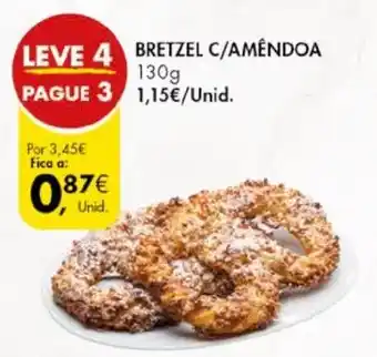 Pingo Doce BRETZEL C/AMÊNDOA 130g promoção