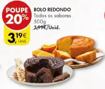 Pingo Doce BOLO REDONDO Todos os sabores 500g promoção