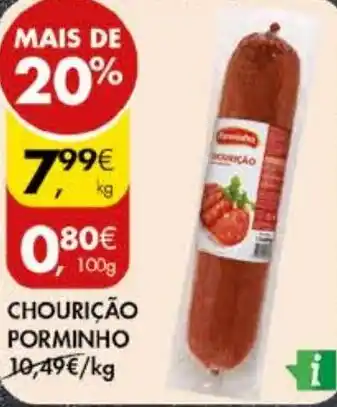 Pingo Doce CHOURIÇÃO PORMINHO kg promoção