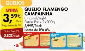 Pingo Doce QUEIJO FLAMENGO CAMPAINHA Pack 2x200g promoção