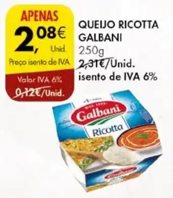 Pingo Doce QUEIJO RICOTTA GALBANI 250g promoção