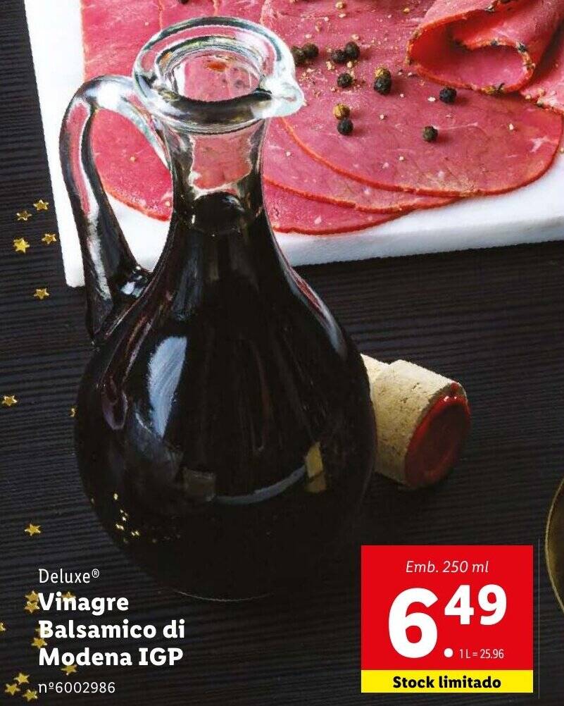 Promoção Deluxe Vinagre Balsamico di Modena IGP Emb. 250 ml em Lidl