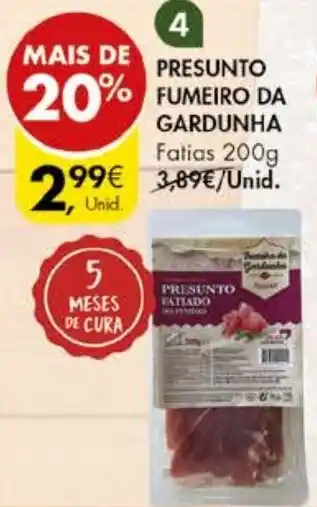 Pingo Doce PRESUNTO FUMEIRO DA GARDUNHA Fatias 200g promoção
