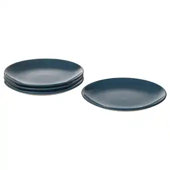 Färgklar prato de sobremesa, brilh turquesa escuro, 20 cm