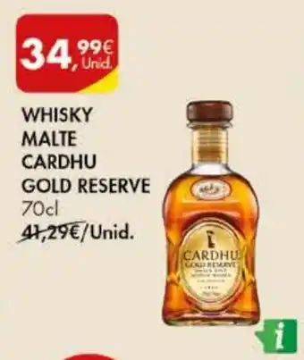 Pingo Doce WHISKY MALTE CARDHU GOLD RESERVE 70cl promoção