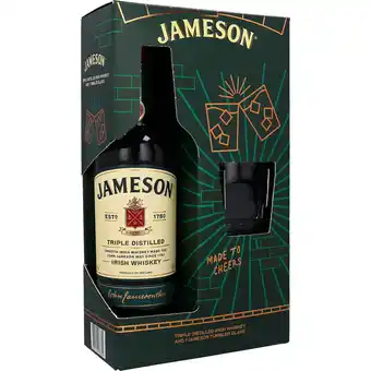 Continente Whisky irlandês jameson com copo promoção