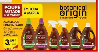 Pingo Doce Botanical Origin Amaciador Concentrador 45 Doses promoção