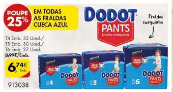 Pingo Doce Dodot Pants Fraldas promoção