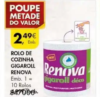 Pingo Doce Rolo de Cozinha Gigaroll Renova 10 Rolos promoção
