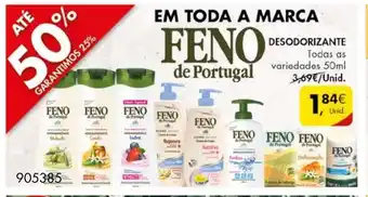 Pingo Doce Feno de Portugal Desodorizante 50ml promoção