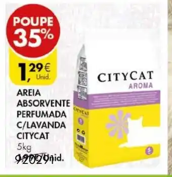 Pingo Doce Areia Absorvente Perfumada C/Lavanda Citycat 5kg promoção